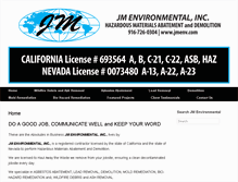 Tablet Screenshot of jmenvironmental.net